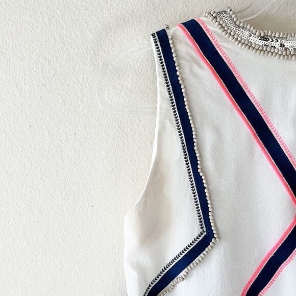 Sass and Bide 100% Silk Embroidered Beaded Sequin Shift Dress - Picture 8 of 15